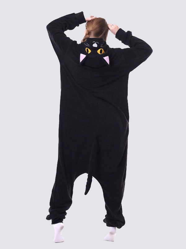 Combinaison Pyjama Pour Femme "Chat Nocturne Violet" - Robitta