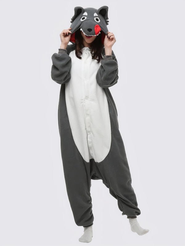 Combinaison Pyjama Pour Femme "Loup Gris" - Robitta