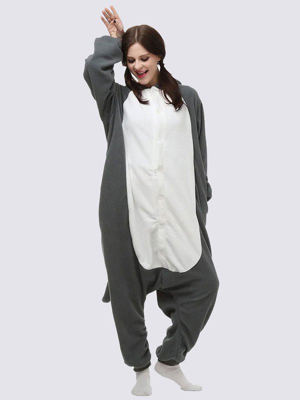 Combinaison Pyjama Pour Femme "Loup Gris" - Robitta