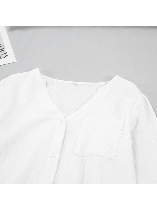 Ensemble Pyjama Short Blanc Pour Femme "Douceur de Brume" - Robitta