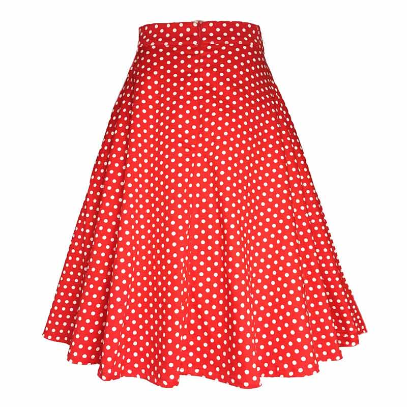 Jupe Année 50 à Pois Rouge - Robitta