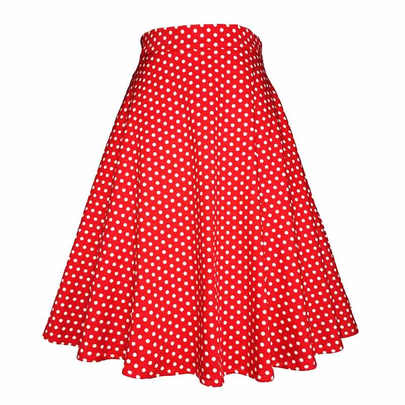 Jupe Année 50 à Pois Rouge - Robitta