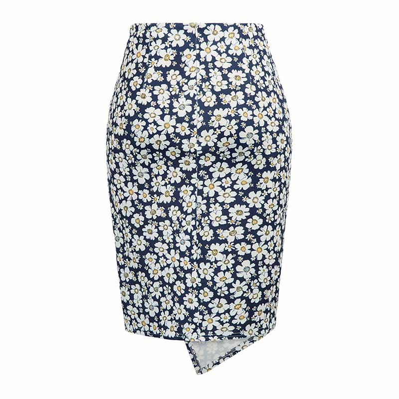 Jupe Année 50 Bleue Taille Haute - Robitta