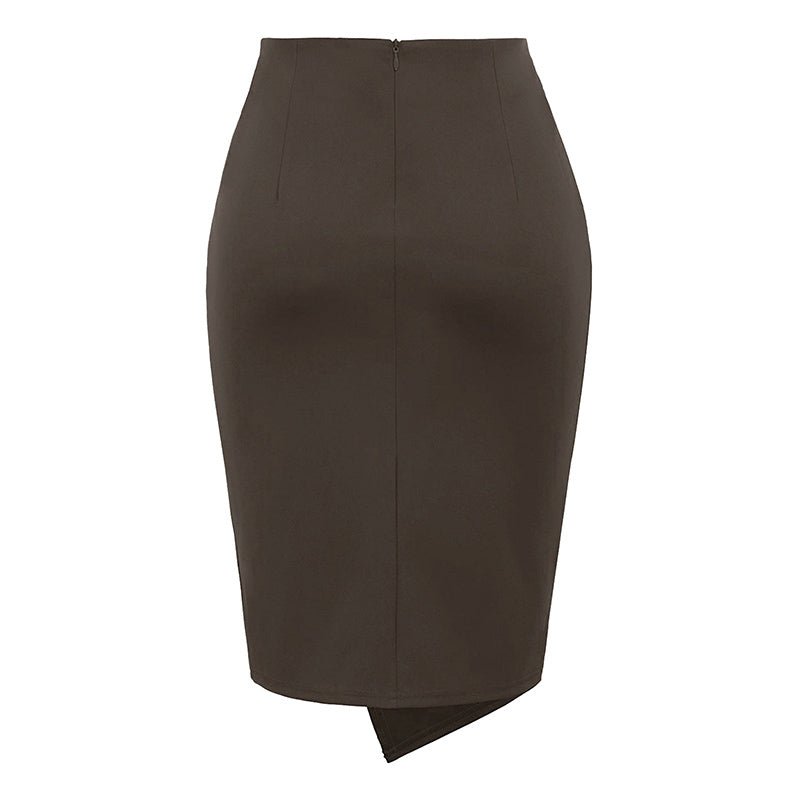 Jupe Année 50 Crayon Marron - Robitta