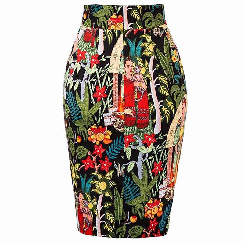 Jupe Année 50 Motifs Retro - Robitta