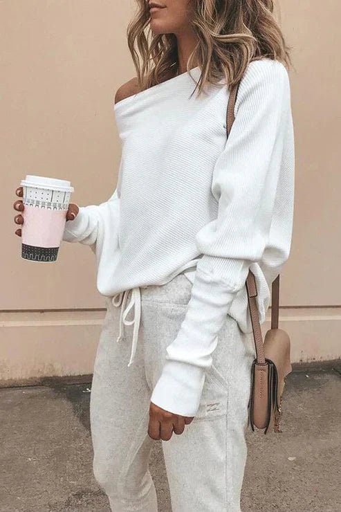 Pull en maille à épaulettes pour femmes - Robitta