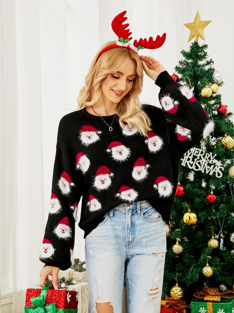 Pull festif de Noël en tricot pour femme - Robitta