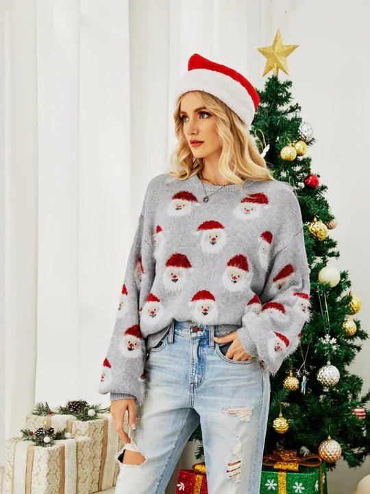 Pull festif de Noël en tricot pour femme - Robitta