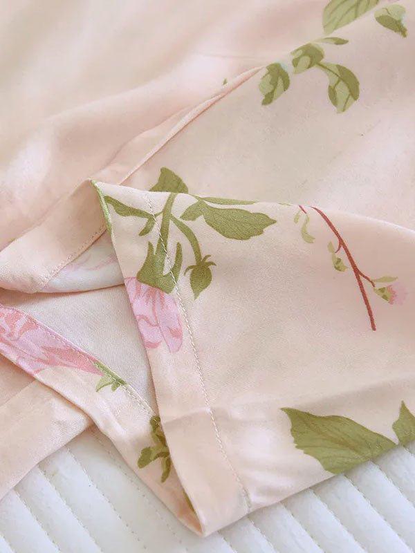 Pyjama Pour Femme À Manches Longues 2 Pièces "Fleur de Printemps" - Robitta
