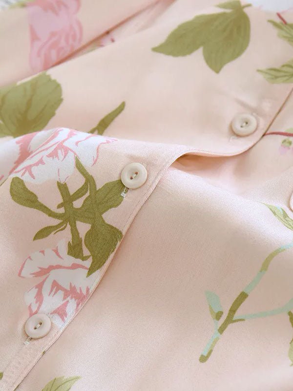 Pyjama Pour Femme À Manches Longues 2 Pièces "Fleur de Printemps" - Robitta