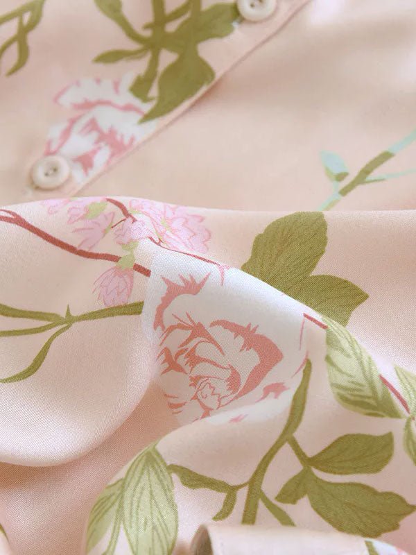 Pyjama Pour Femme À Manches Longues 2 Pièces "Fleur de Printemps" - Robitta