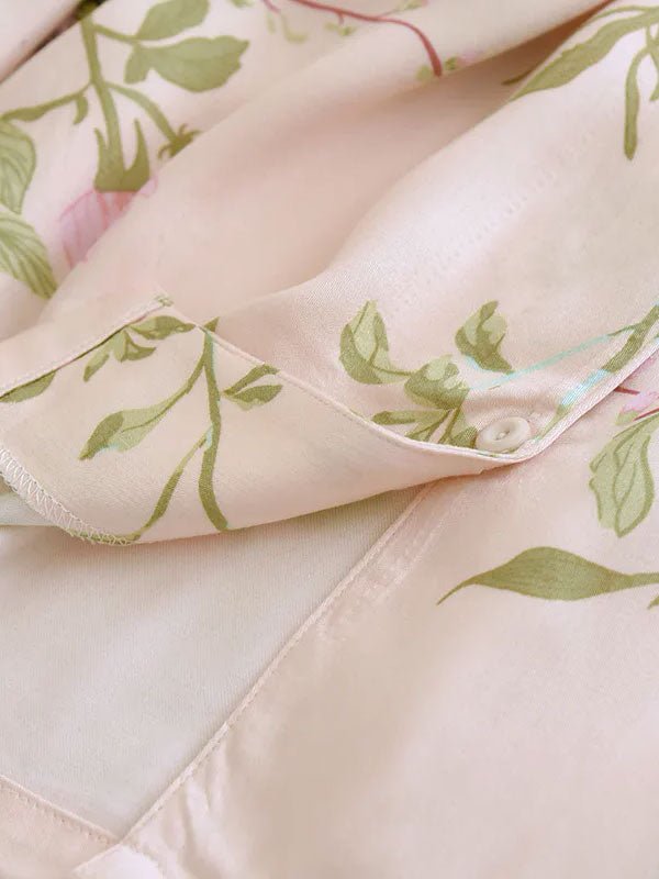 Pyjama Pour Femme À Manches Longues 2 Pièces "Fleur de Printemps" - Robitta