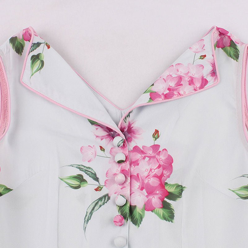 Robe Année 50 Blanche - Robitta