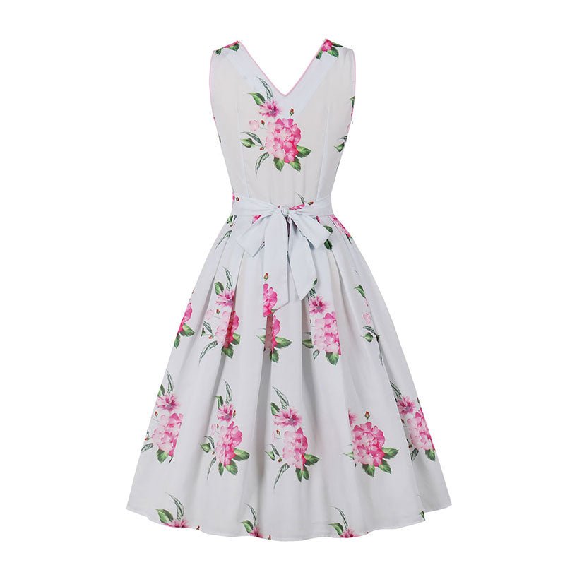 Robe Année 50 Blanche - Robitta