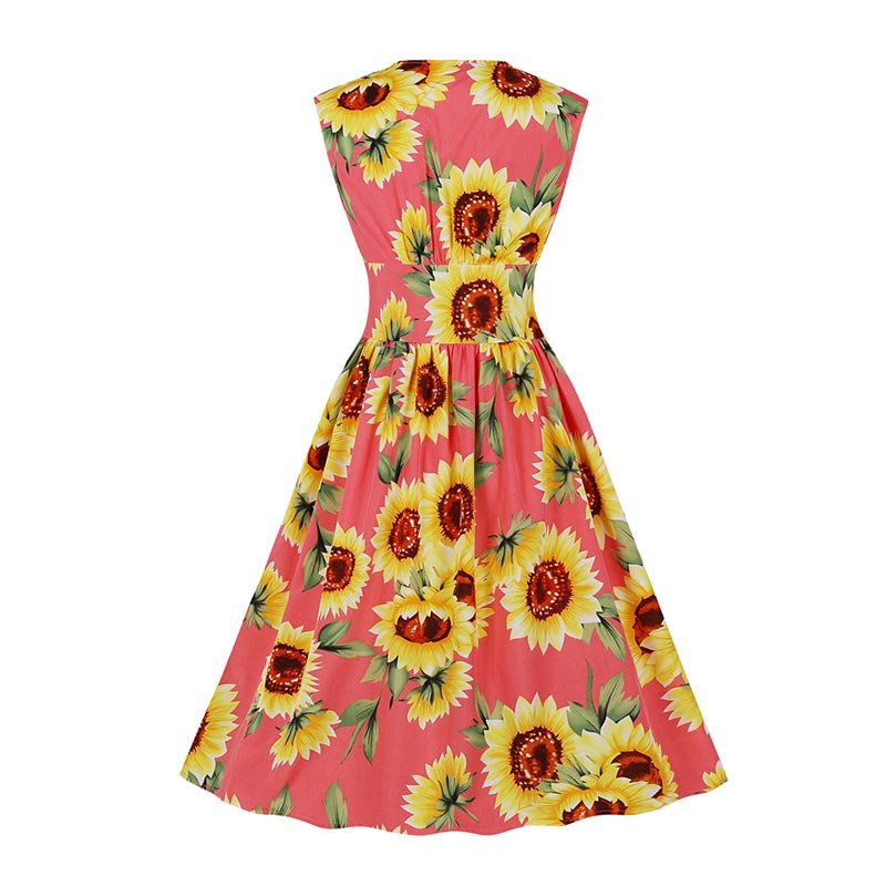 Robe Année 50 Champ de Tournesols - Robitta