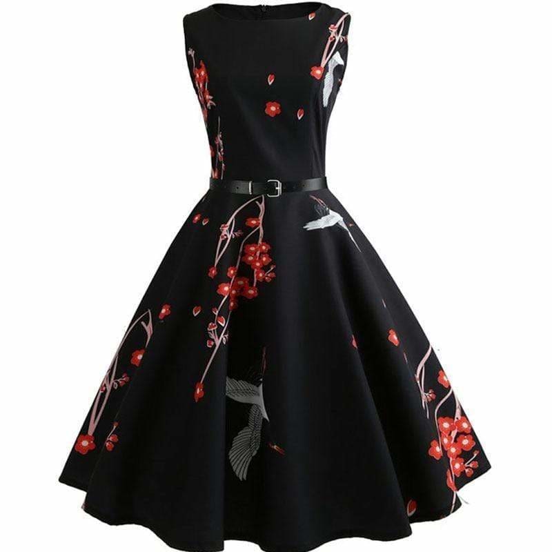 Robe Année 50 Nuit Sombre - Robitta