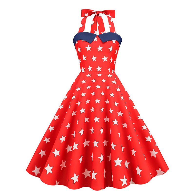 Robe Année 50 Rouge USA - Robitta