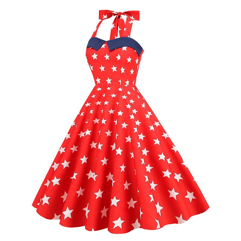 Robe Année 50 Rouge USA - Robitta