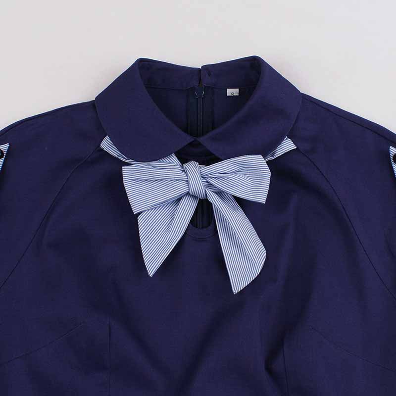 Robe Années 50 Bleu Marine - Robitta