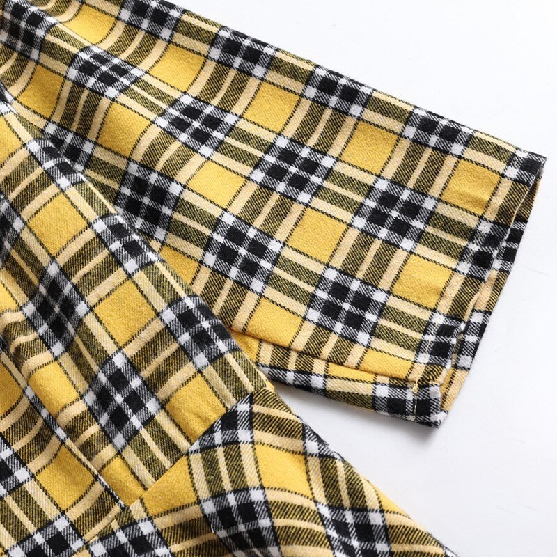 Robe Années 50 Jaune et Noir à Carreaux - Robitta