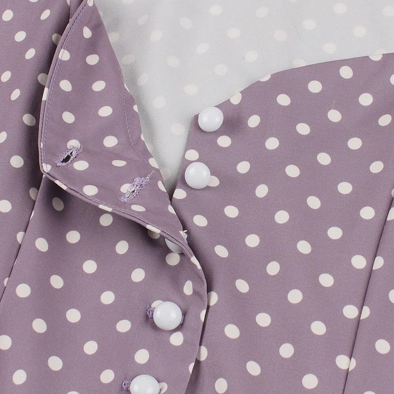 Robe Ceinturée à Pois Années 50 - Robitta