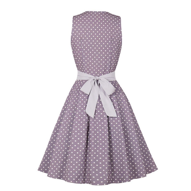 Robe Ceinturée à Pois Années 50 - Robitta