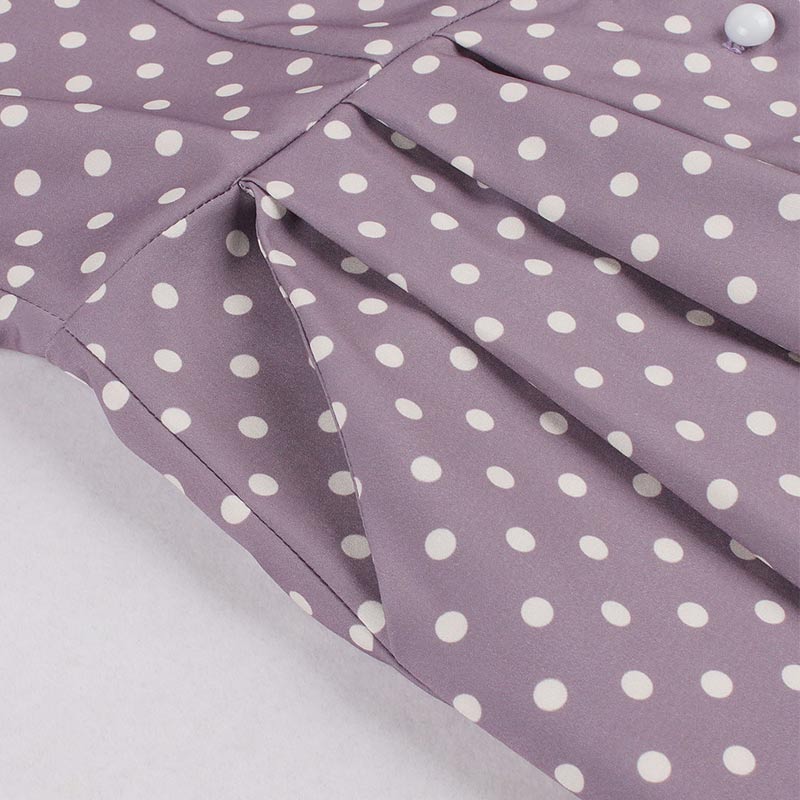 Robe Ceinturée à Pois Années 50 - Robitta