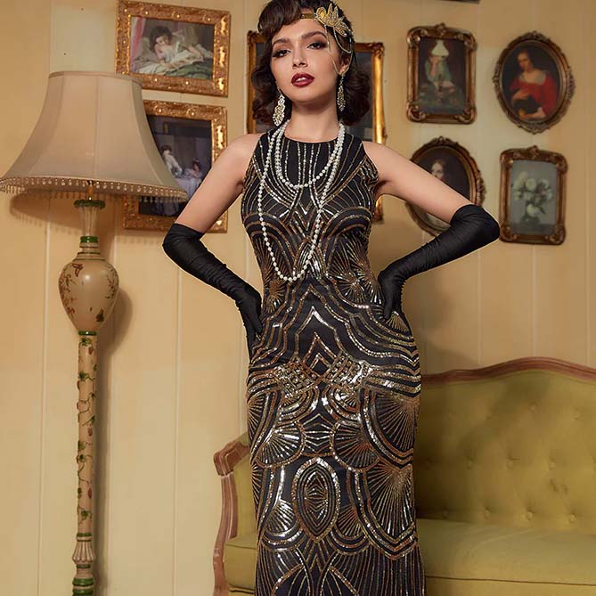 Robe Longue Années 20 Gatsby - Robitta