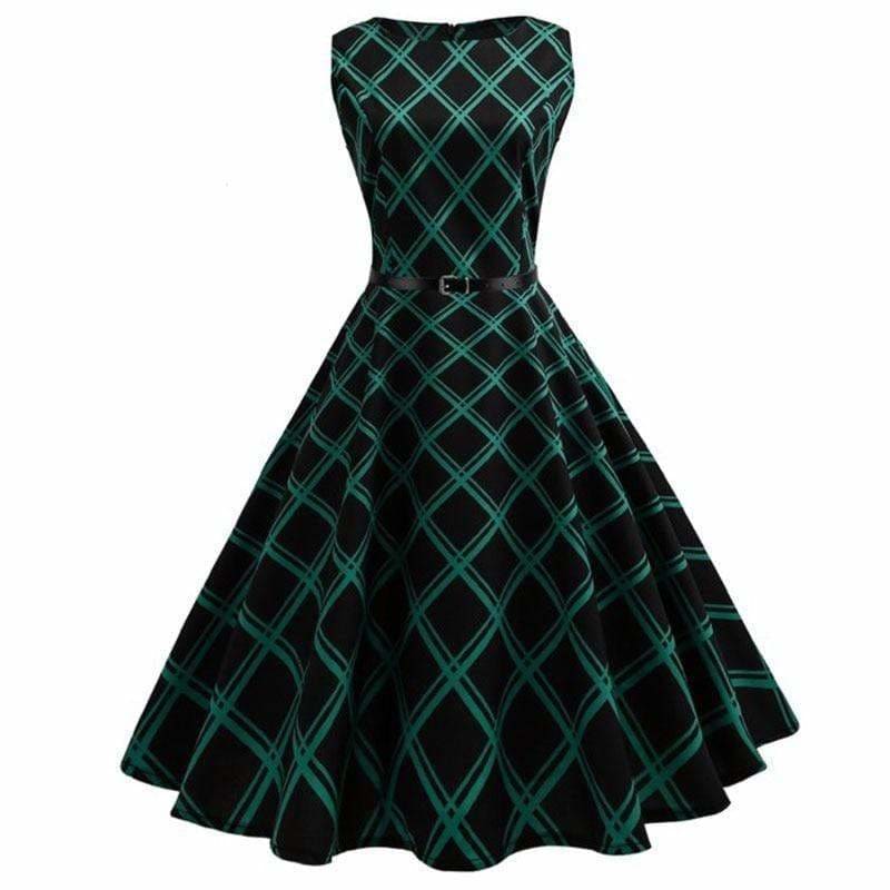 Robe Retro à Carreaux Années 50 - Robitta