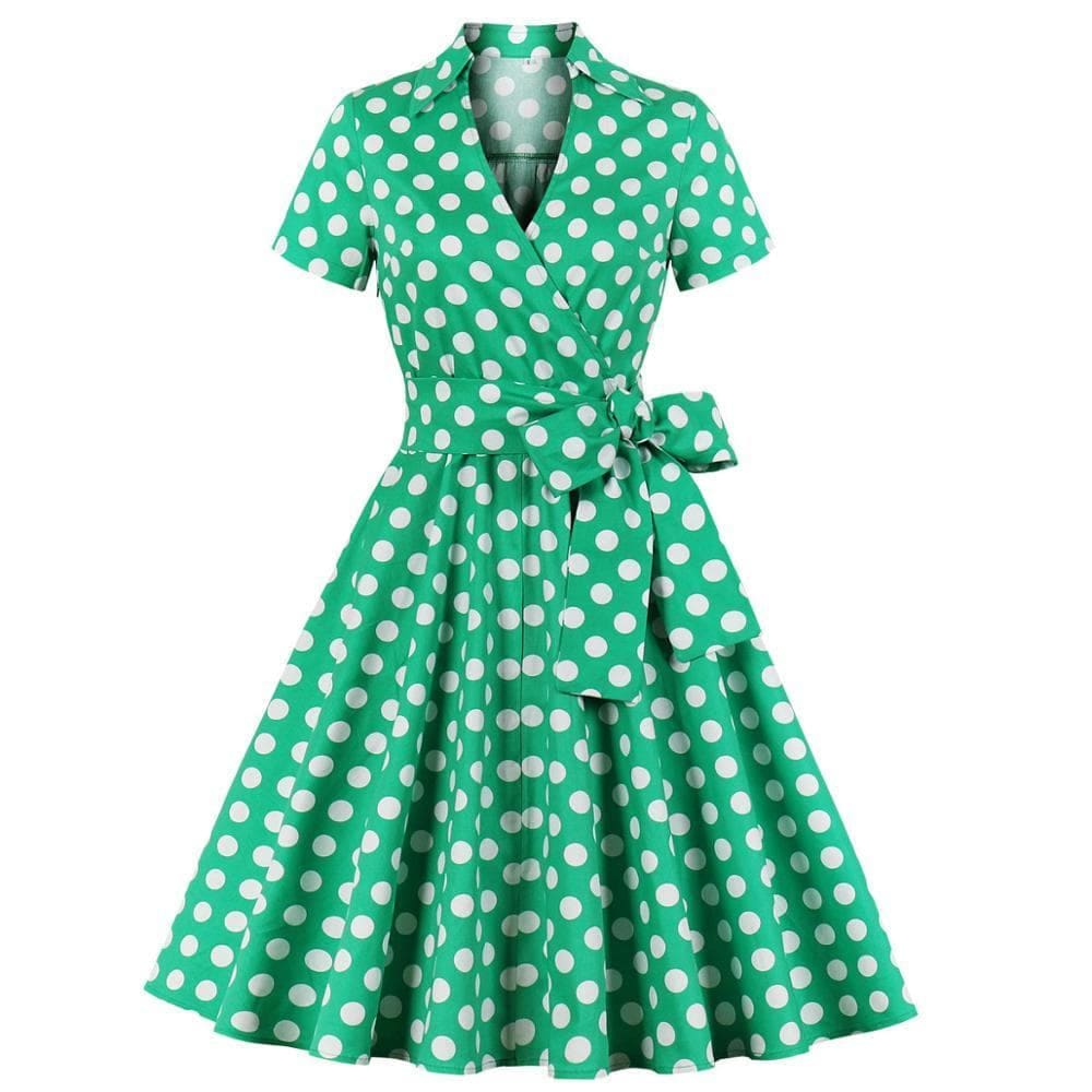 Robe Rétro Années 50 À Pois - Robitta