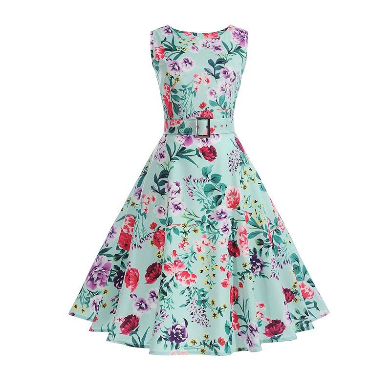 Robe Turquoise Années 50 - Robitta