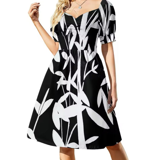 Robe minimaliste bambou noir