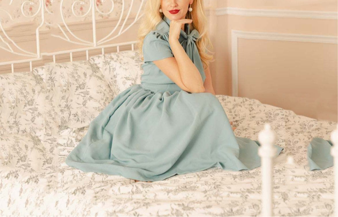 Robe Retro Bleu