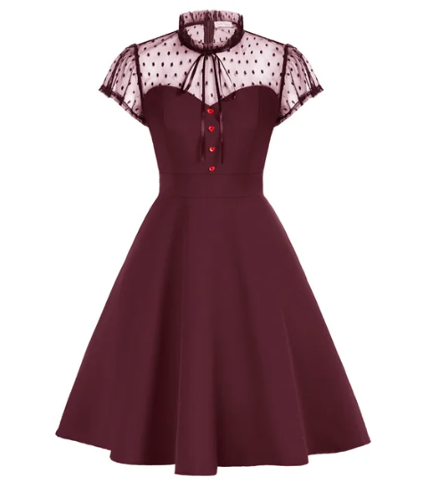 Robe Bordeaux Années 30