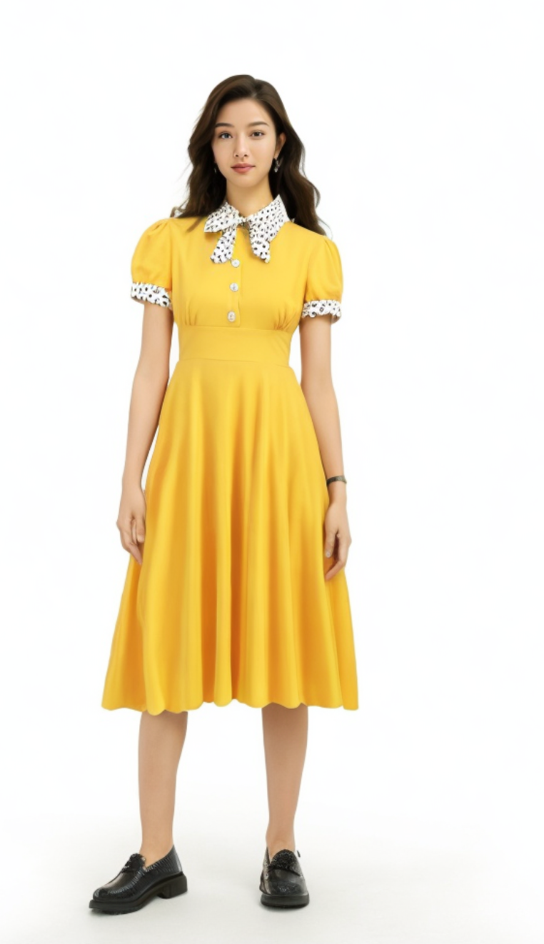 Robe Jaune Années 30