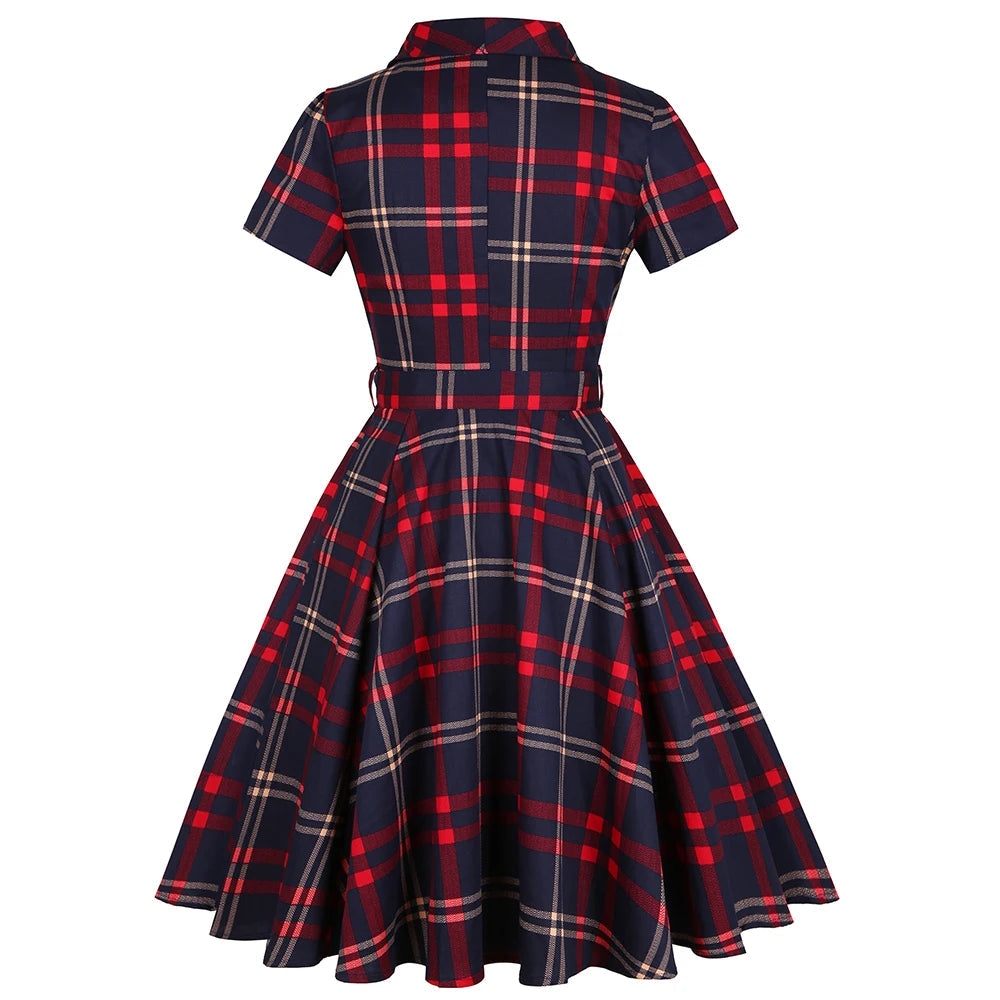 Robe Style Plaid Rockabilly