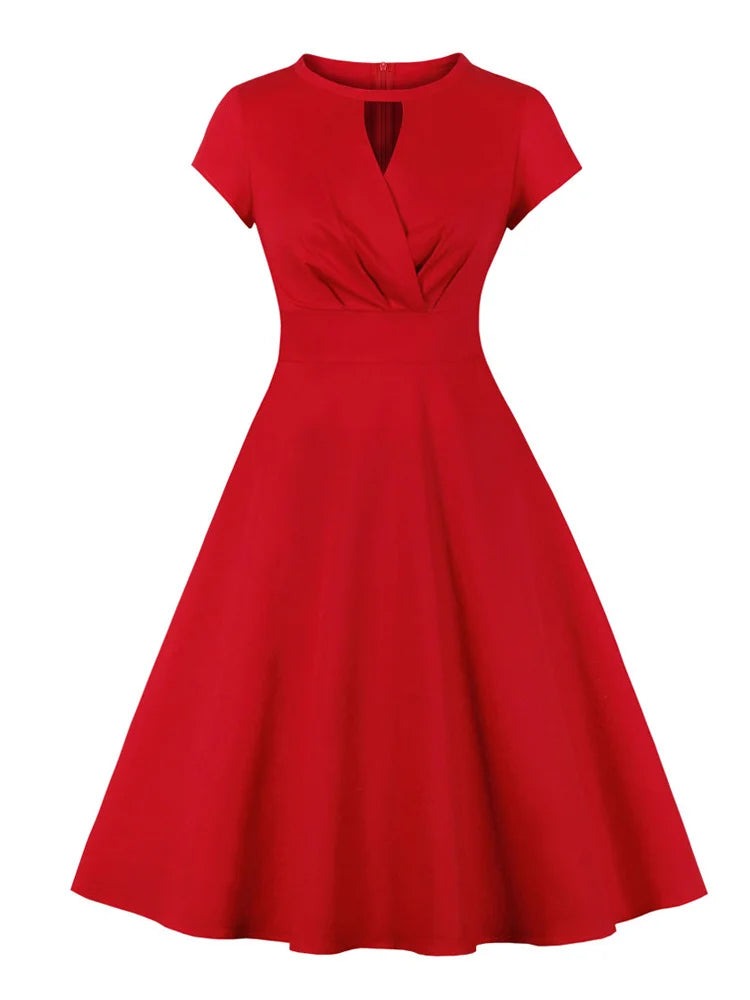 Robe Rouge Vintage Femme