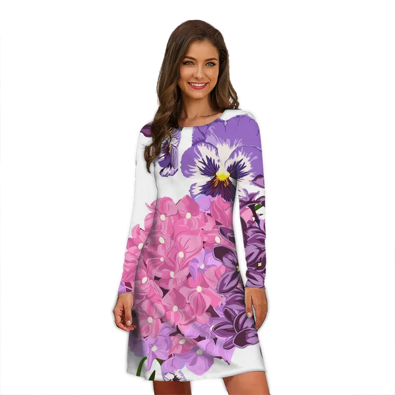 Robe Rose et Violette Années 70