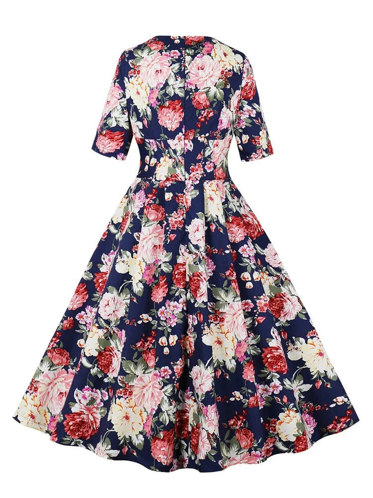 Robe Floral Rockabilly