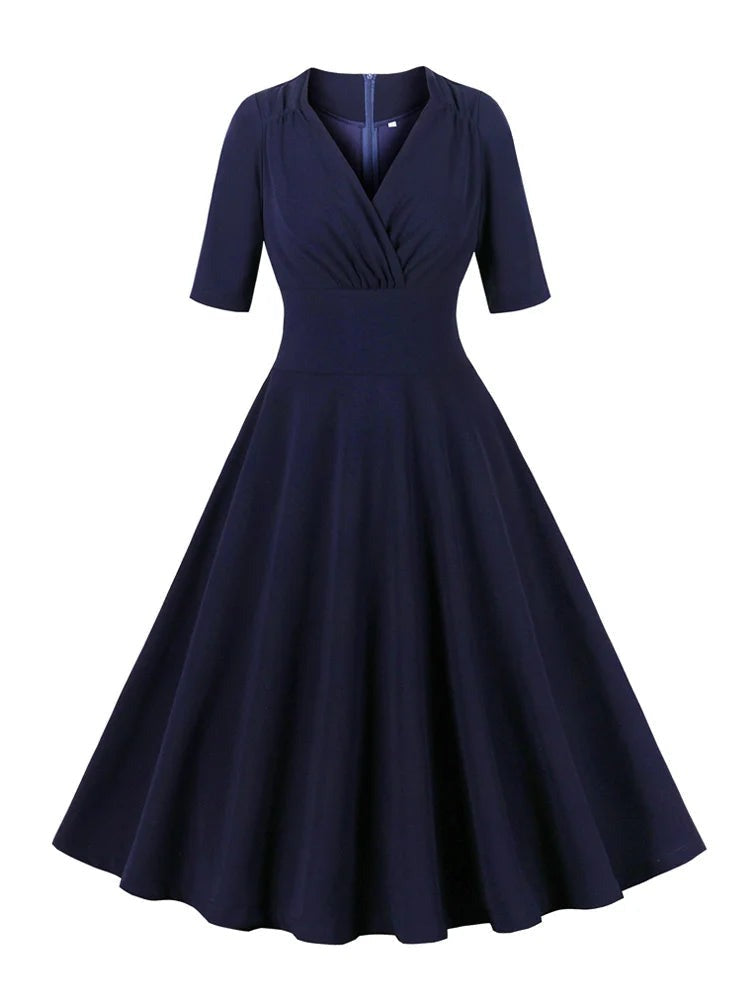 Robe Vintage Bleu Marine