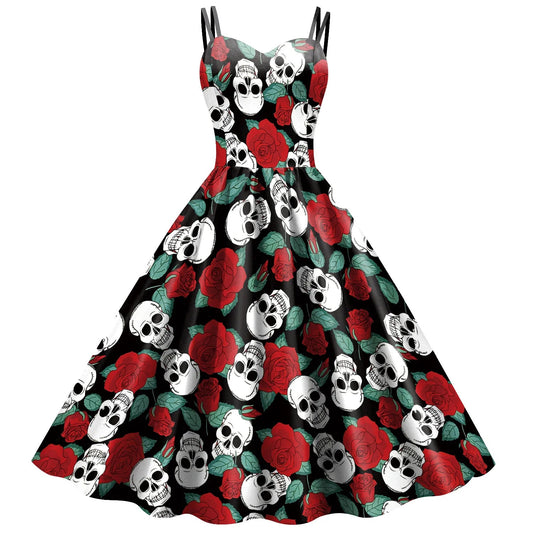 Robe Rockabilly Tête de Mort