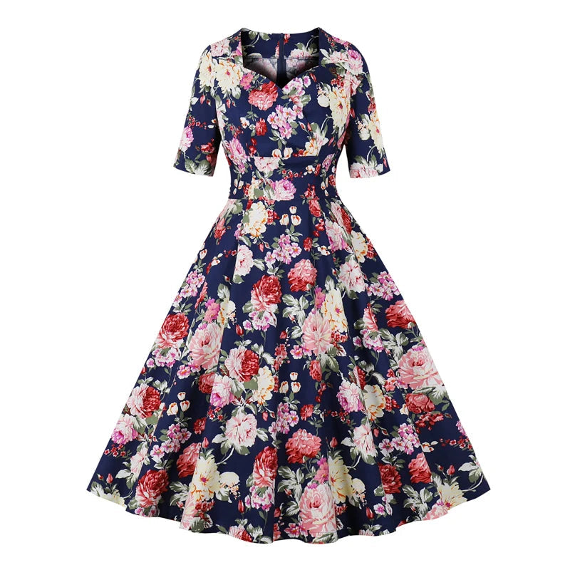 Robe Floral Rockabilly