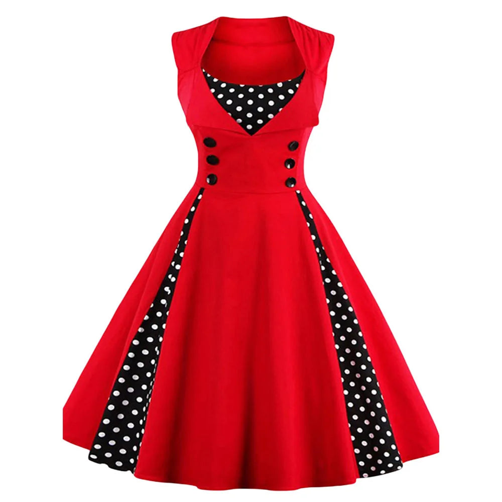 Robe Rockabilly Rouge et Noire