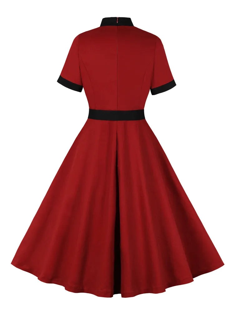 Robe Bordeaux Rockabilly