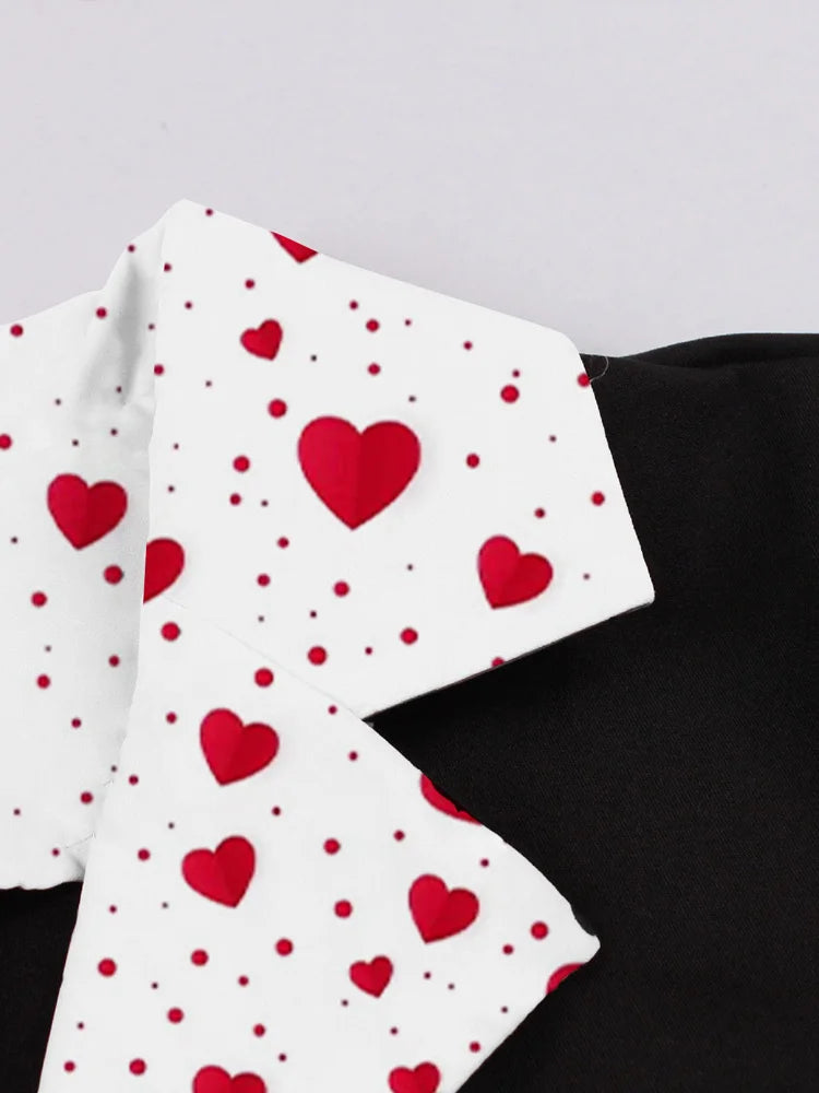 Robe Motif Coeur Vintage