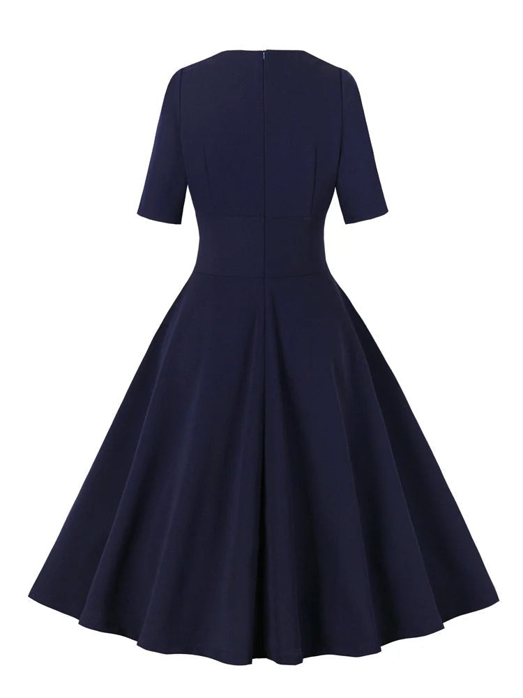 Robe Vintage Bleu Marine