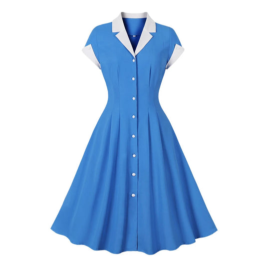 Robe Vintage Bleu Ciel