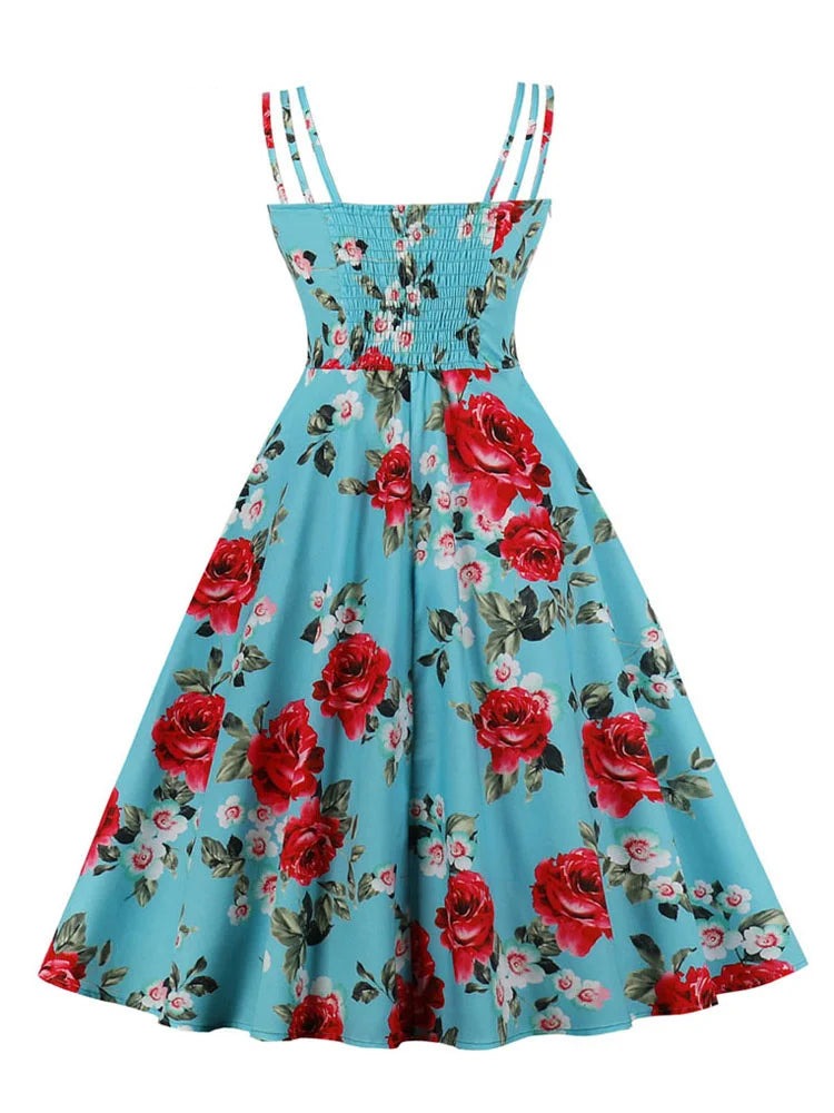 Robe Rockabilly Bleue