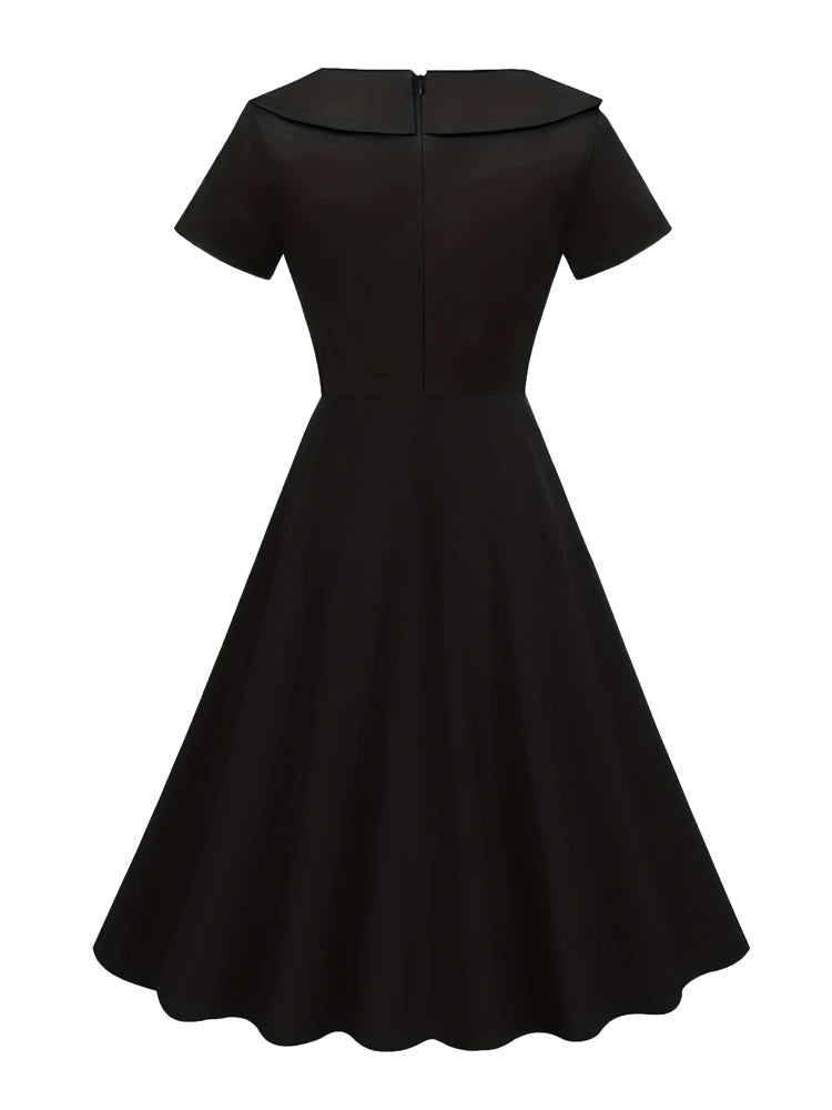 Robe Noire Élégante Années 30