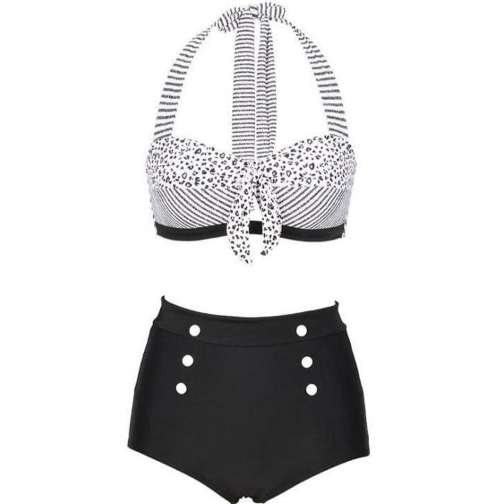 Bikini Noir et Blanc Vintage